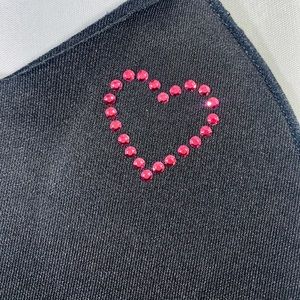 Bling Pink Heart Mask